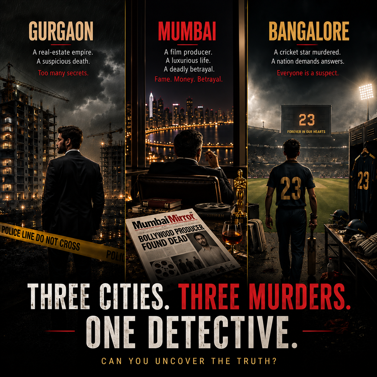Gurgaon, Mumbai and Bangalore - three cities, three murders, one detective
